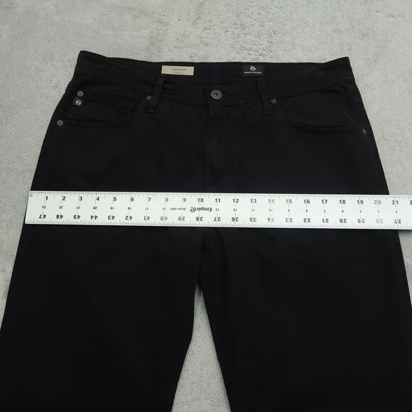 Adriano Goldschmied Jeans Mens Size 33x34 Black Protege Straight Stretch Denim - Picture 15 of 16